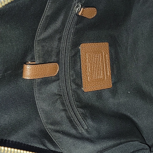 Men's Coach Brown/Black Pebble Leather Backpack F37802 - Picture 14 of 16